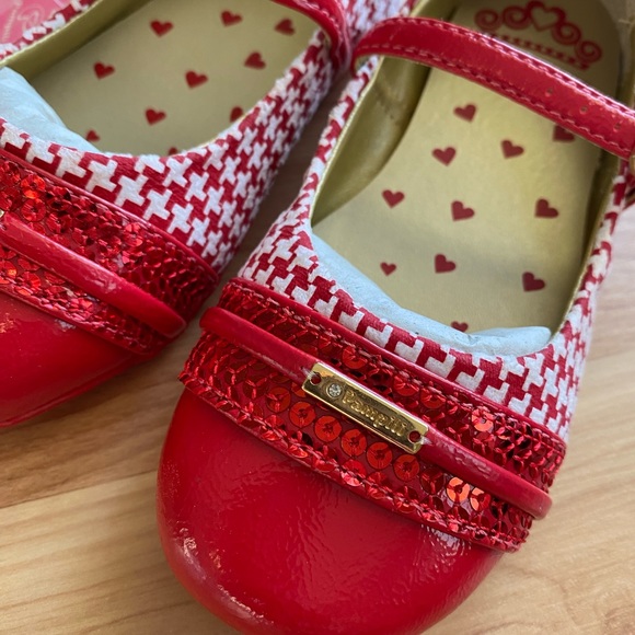 Red Houndstooth Pampili Shoe - Picture 2 of 4